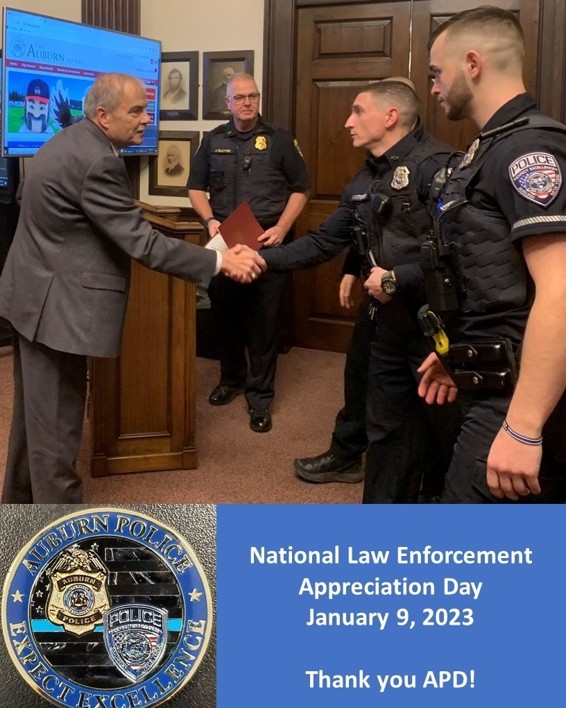 Auburn Declares January 9th Law Enforcement Appreciation Day