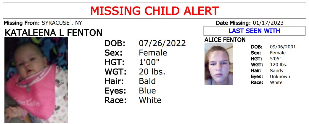 Update: Police Cancel Search for Missing 5 Month Old in Onondaga County