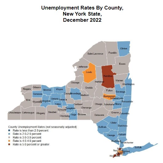 NYS Department of Labor Releases December Unemployment Statistics