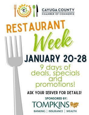 Restaurant Week Returns to Cayuga County Friday