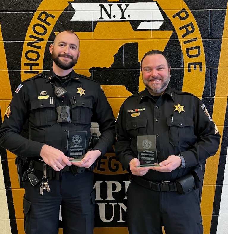 Two Tompkins County Sheriff’s Sergeants Recognized With FBI’s Trilogy Award