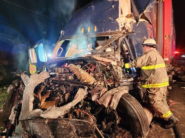 Individual Airlifted after 2 Tractor Trailer Crash in Cayuga County