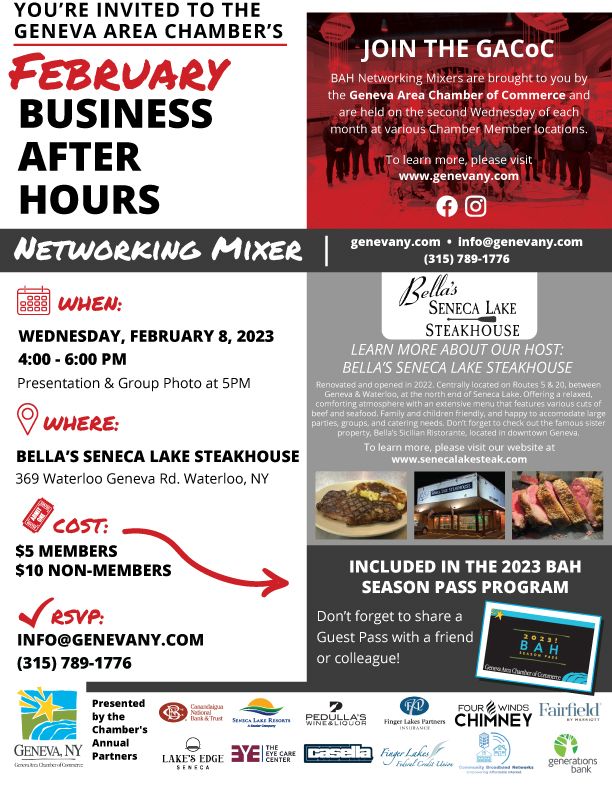 Geneva Chamber’s Business After Hours for February Announced