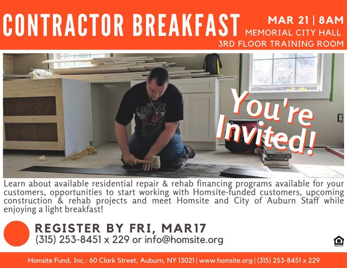 City of Auburn & Homesite Hosting Contractor Breakfast