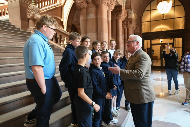 Sen O’Mara Meets with Penn Yan Students