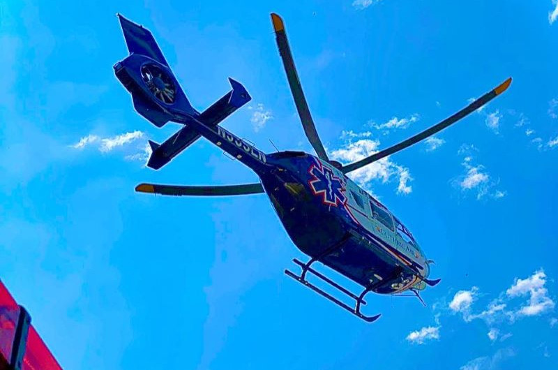 Driver Airlifted After Yates County Accident