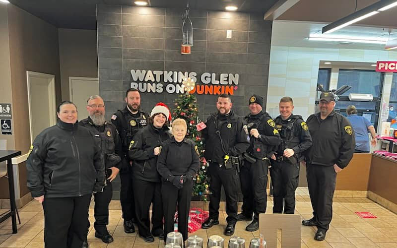 Schuyler County Law Enforcement Hands Out Gift Cards in Watkins Glen