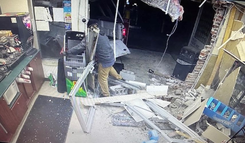 Pickup Truck Crashes Through Window of Bath Convenience Store