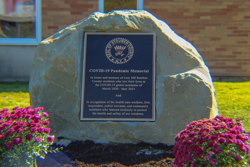 Steuben County Unveils COVID-19 Memorial