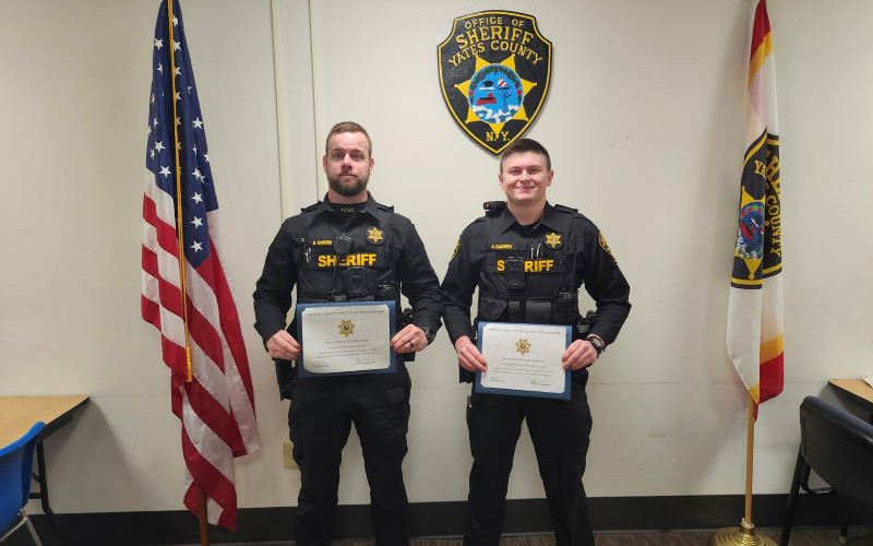 Two Yates County Deputies Honored for Exemplary Conduct