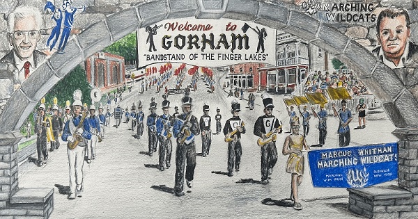 Marcus Whitman Band & Guard Boosters Commission Pageant of Bands Mural