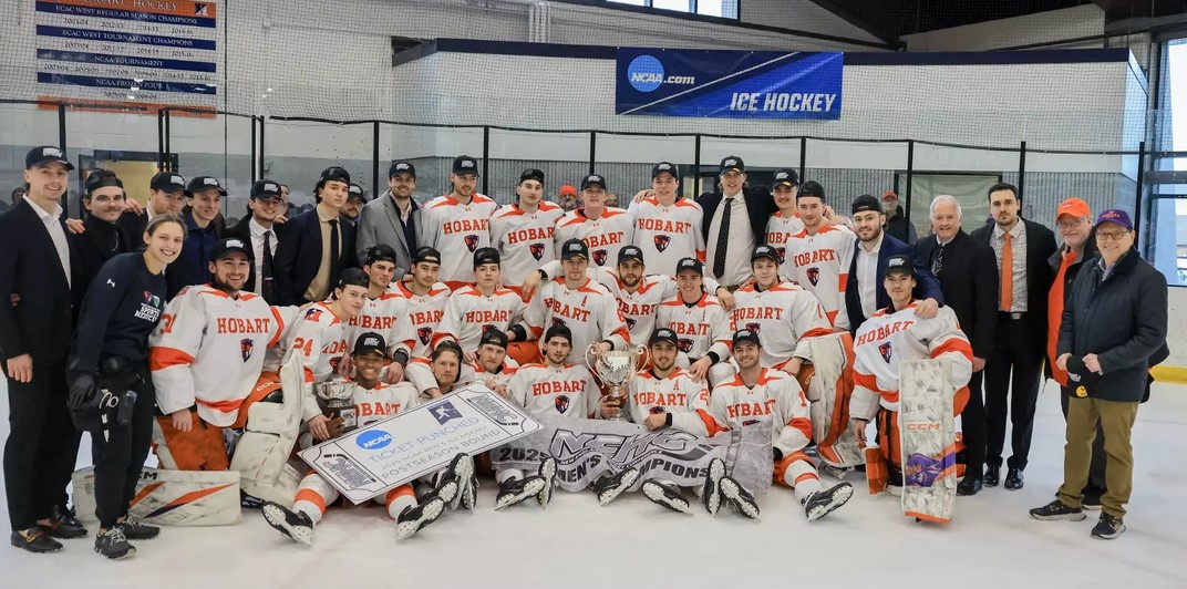 Hobart Wins New England Hockey Conference Championship