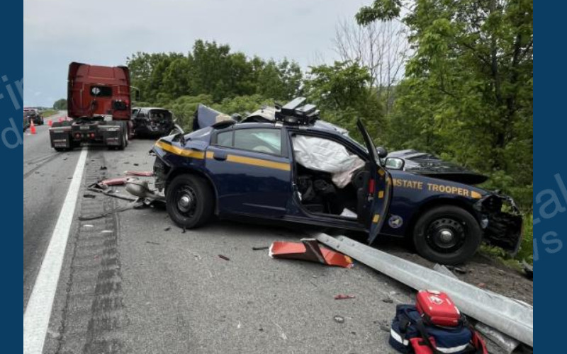 State Trooper Seriously Injured After Incident With Tractor Trailer Cab