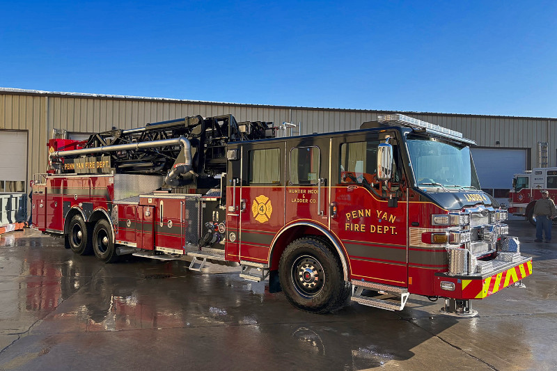 Penn Yan Fire Department Inspects New Ladder Truck in Wisconsin