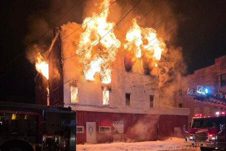 Morning Fire Damages Building in Lyons