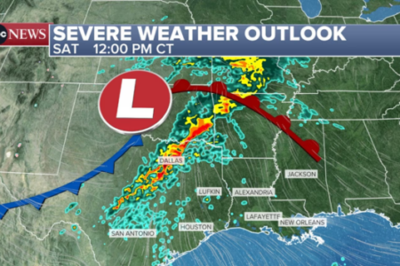 Severe weather across the South may bring tornadoes